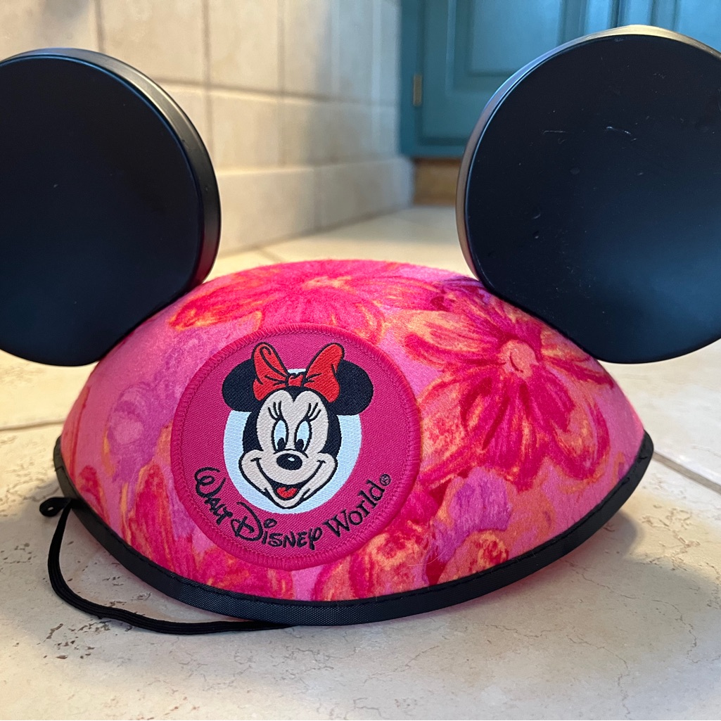Youth Walt Disney World Pink Floral Minnie Mouse Ear Hat